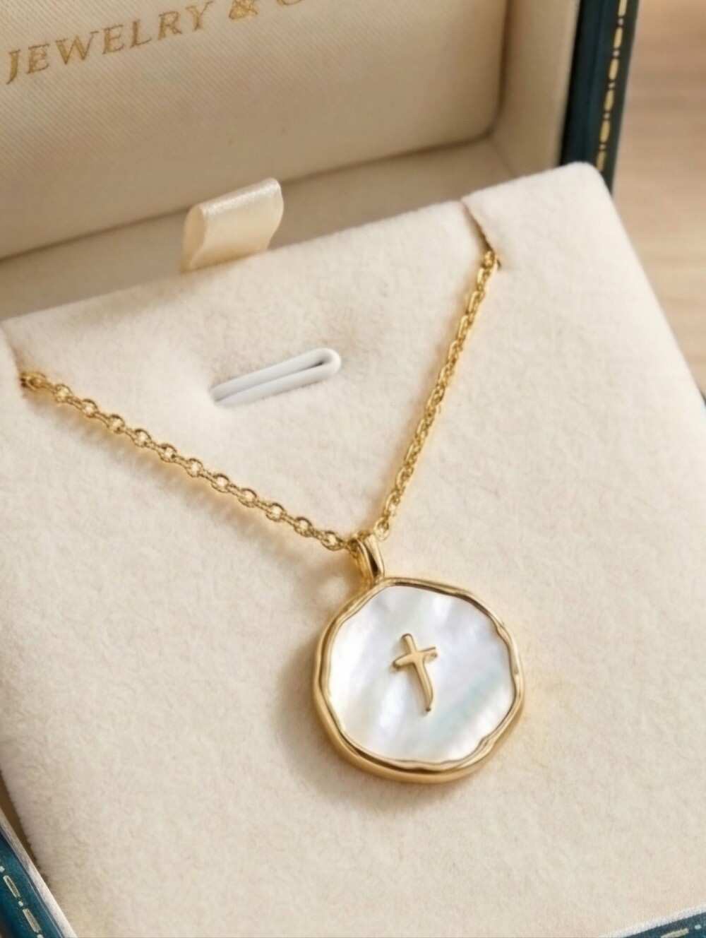 Gold Cross Pendant Necklace